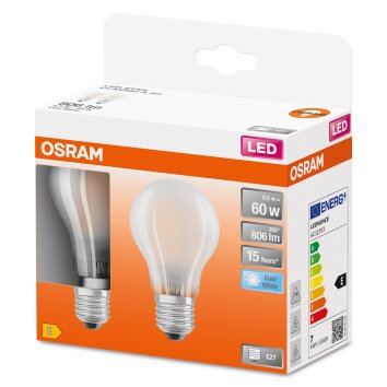 OSRAM LED Retrofit Set di 2 E27 6,5 Watt 4000 Kelvin 806 Lumen