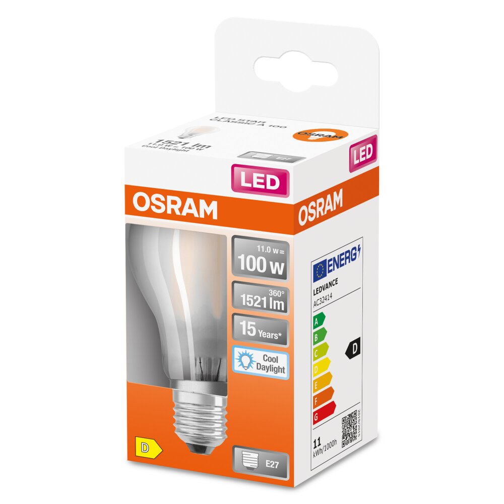 OSRAM LED Retrofit E27 11 Watt 6500 Kelvin 1521 Lumen 4058075435445