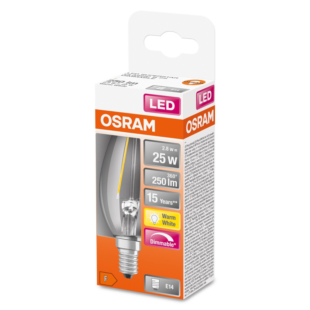 OSRAM LED Retrofit E14 2,8 Watt 2700 Kelvin 250 Lumen main product photo