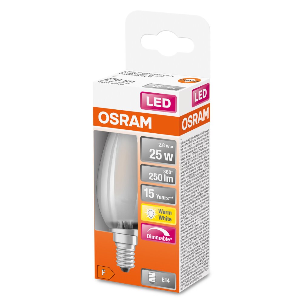 OSRAM LED Retrofit E14 2,8 Watt 2700 Kelvin 250 Lumen main product photo