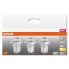 OSRAM LED STAR PAR16 Set di 3 GU10 da 2,6 Watt 2700 Kelvin 230 Lumen