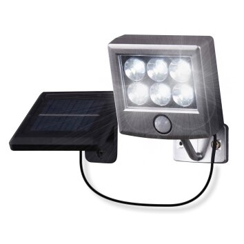 Globo SOLAR Applique da esterno LED Nero, Argento, 6-Luci, Sensori di movimento