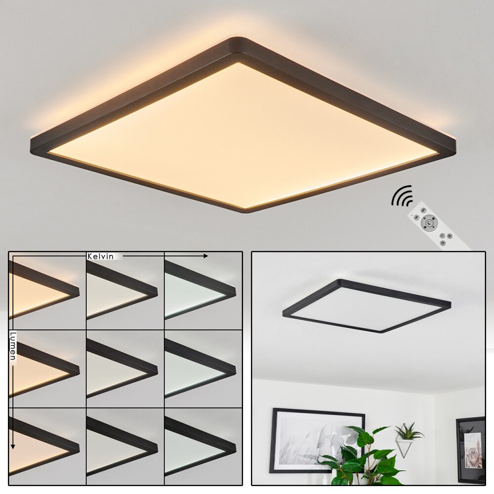 Sasinhosa Plafoniera LED Nero, 1-Luce, Telecomando main product photo