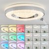 Cancinos Plafoniera LED Argento, Bianco, 2-Luci, Telecomando, Cambia colore