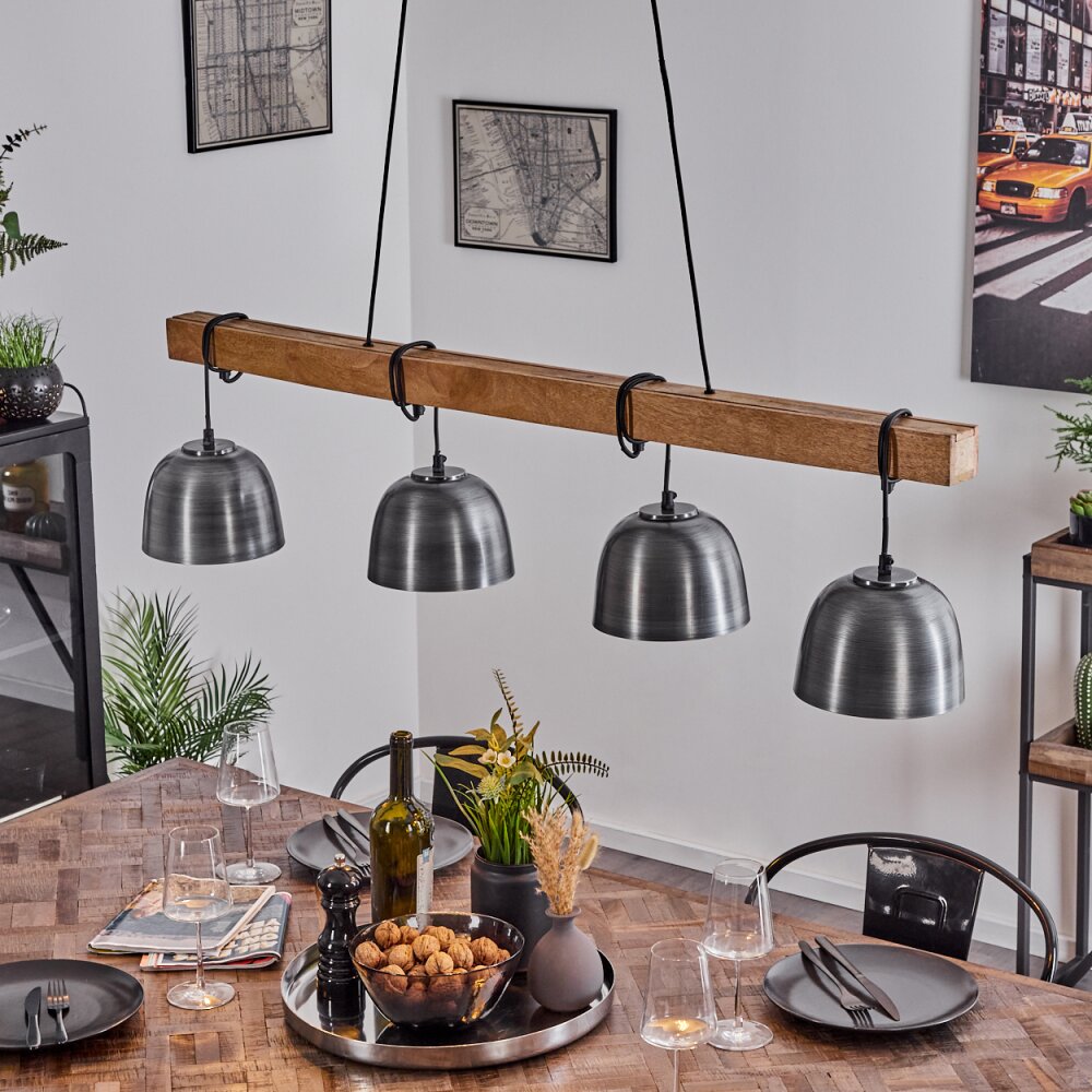 Sontey Lampada a Sospensione Écru, Nero, 4-Luci main product photo