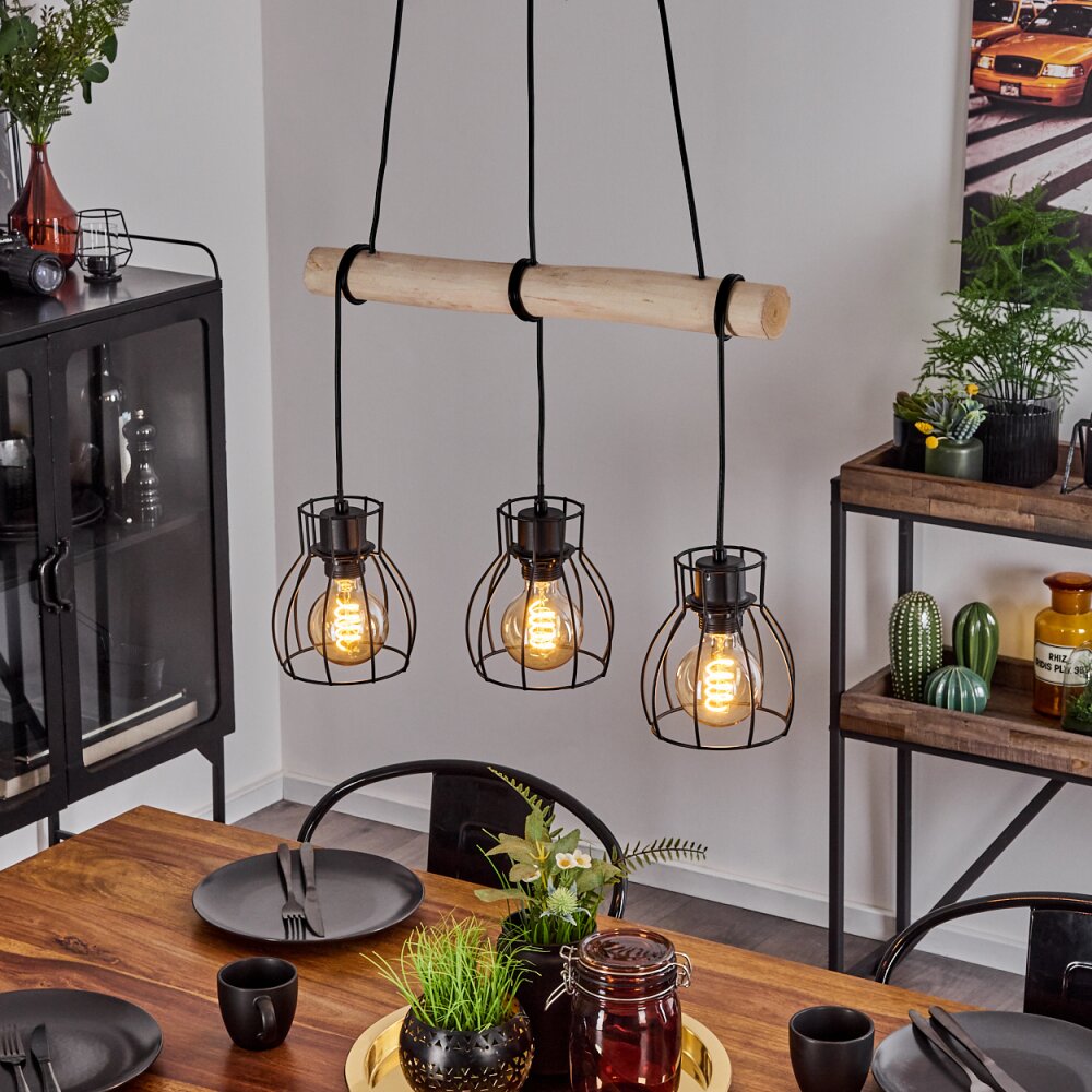 Gondo Lampada a Sospensione Écru, Nero, 3-Luci main product photo