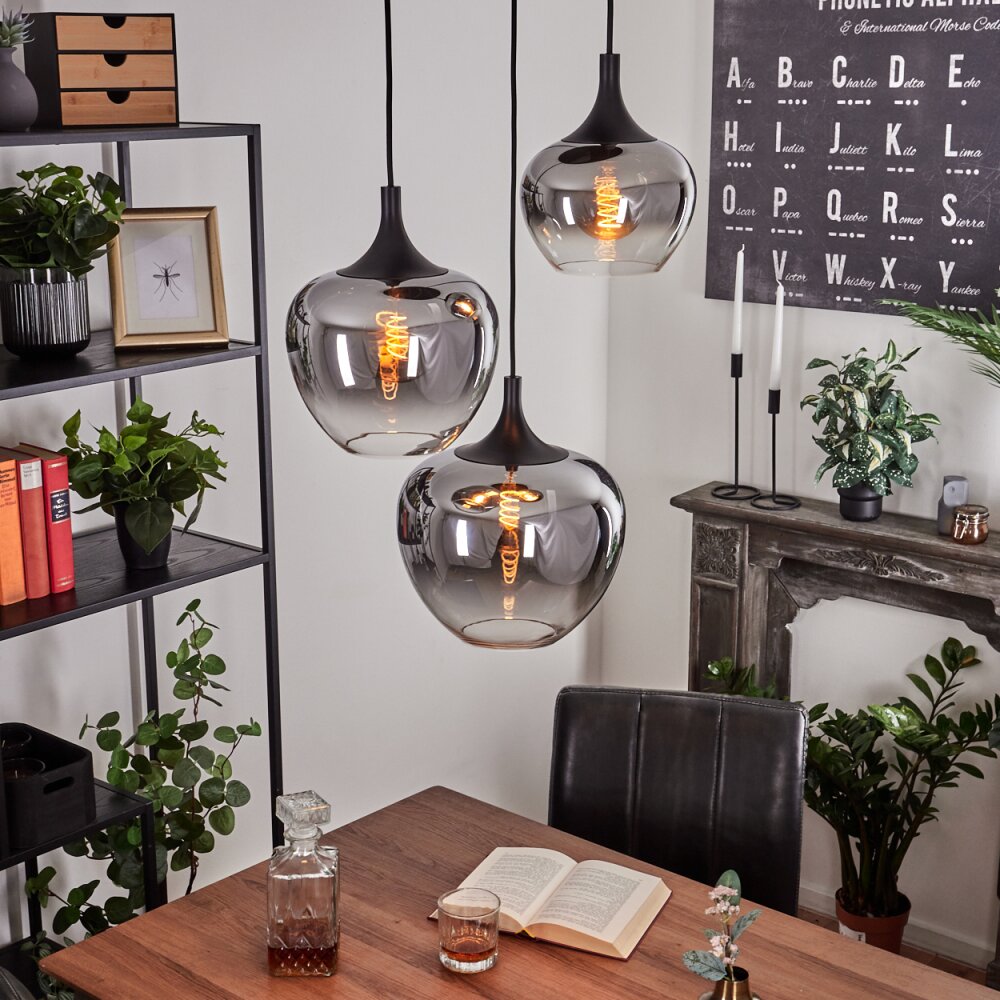 Azurara Lampadario a sospensione Nero, 3-Luci main product photo