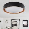 Louea Plafoniera LED Marrone, Aspetto del legno, Nero, 1-Luce