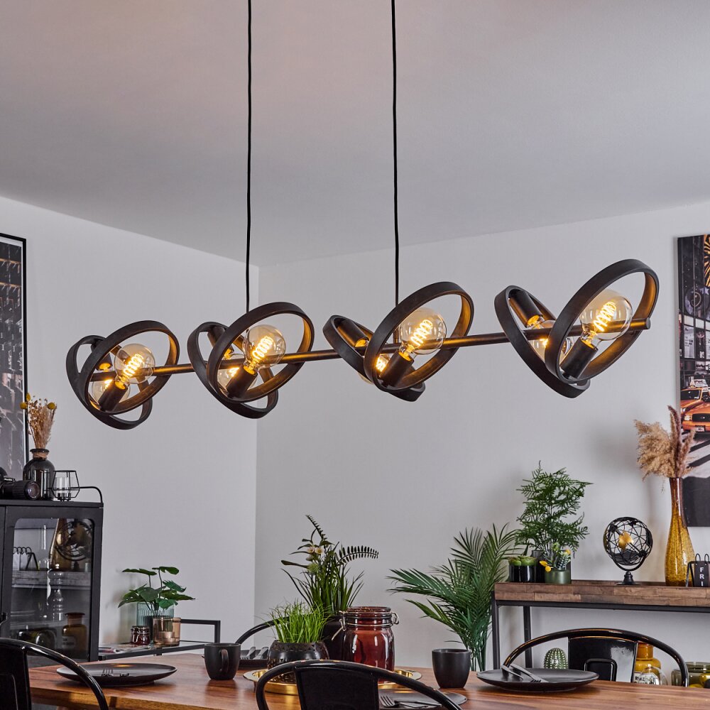 Theareabarivat Lampada a Sospensione Antracite, 8-Luci main product photo