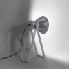 Leuchten-Direkt SAMIA Lampada da Tavolo Grigio, 1-Luce