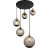 Globo POTTER Lampadario a sospensione Ottone, Nero, 5-Luci