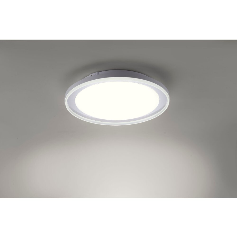 Leuchten-Direkt MEDION-LARS Plafoniera LED Cromo, 1-Luce, Cambia colore