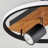 Boim Plafoniera LED Aspetto del legno, Nero, 3-Luci