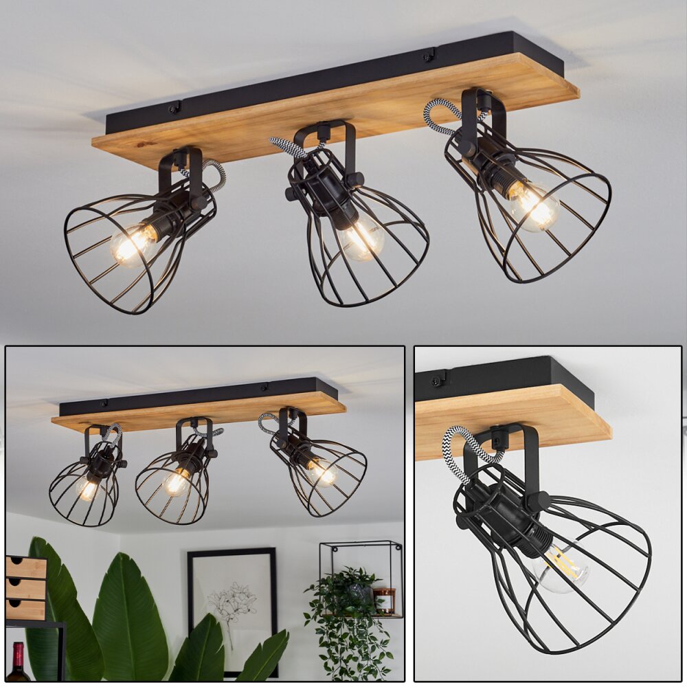 Tros Plafoniera Écru, Nero, 3-Luci main product photo