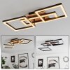 Avelal Plafoniera LED Marrone, Aspetto del legno, Nero, 1-Luce