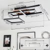 Avelal Plafoniera LED Marrone, Aspetto del legno, Nero, 1-Luce