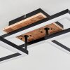 Avelal Plafoniera LED Marrone, Aspetto del legno, Nero, 1-Luce