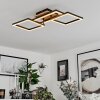 Avelal Plafoniera LED Marrone, Aspetto del legno, Nero, 1-Luce