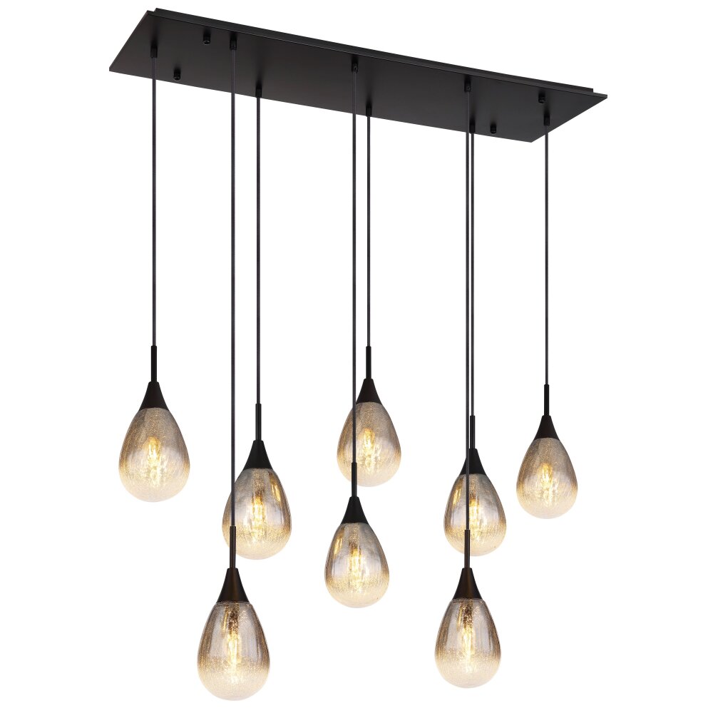 Globo KRYS Lampadario a sospensione Nero, 8-Luci main product photo