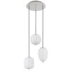 Globo BLACKY Lampadario a sospensione Nichel opaco, 3-Luci