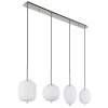 Globo BLACKY Lampadario a sospensione Nichel opaco, 4-Luci