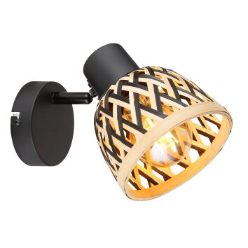 Globo COLLY Applique Nero, 1-Luce