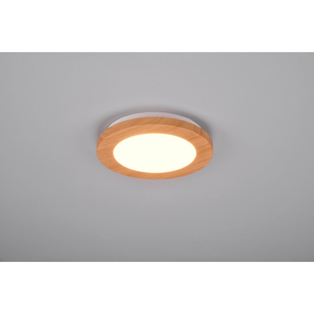 Reality Camillus Plafoniera LED Aspetto del legno, Bianco, 1-Luce main product photo