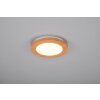 Reality Camillus Plafoniera LED Aspetto del legno, Bianco, 1-Luce