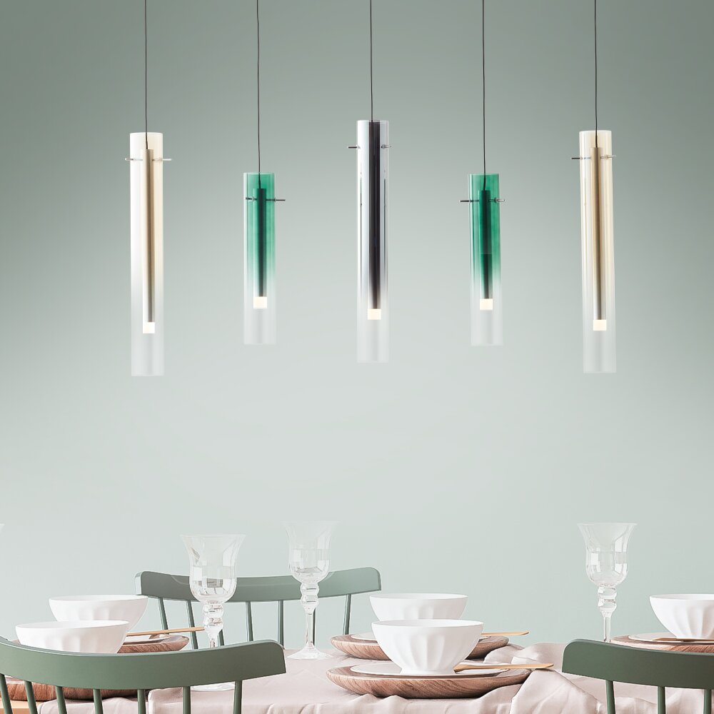 Brilliant Inez Lampada a Sospensione LED Argento, 5-Luci main product photo