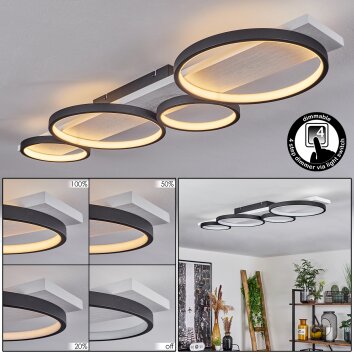 Rodekro Plafoniera LED Nero, Bianco, 1-Luce