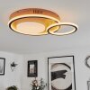 Phnhealu Plafoniera LED Marrone, Aspetto del legno, 1-Luce