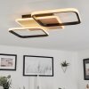 Tiutiella Plafoniera LED Marrone, Aspetto del legno, Nero, 1-Luce