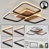 Tiutiella Plafoniera LED Marrone, Aspetto del legno, Nero, 1-Luce