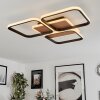 Tiutiella Plafoniera LED Marrone, Aspetto del legno, Nero, 1-Luce