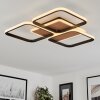 Tiutiella Plafoniera LED Marrone, Aspetto del legno, Nero, 1-Luce