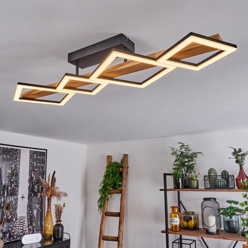 Tavon Plafoniera LED Écru, Nero, 1-Luce