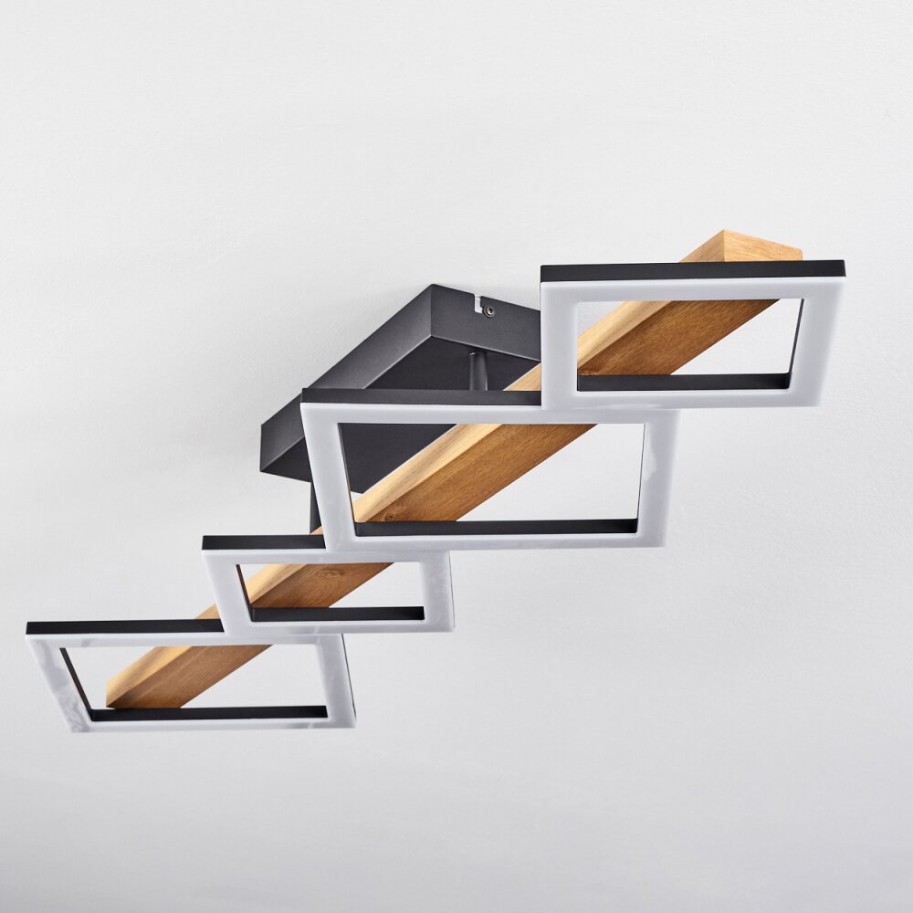 Tavon Plafoniera LED Écru, Nero, 1-Luce