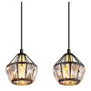 Globo LOIS Lampadario a sospensione Ottone, Nero, 4-Luci