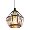 Globo LOIS Lampadario a sospensione Ottone, Nero, 1-Luce