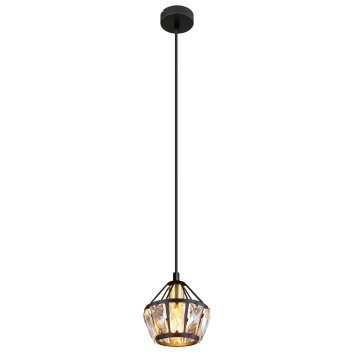 Globo LOIS Lampadario a sospensione Ottone, Nero, 1-Luce