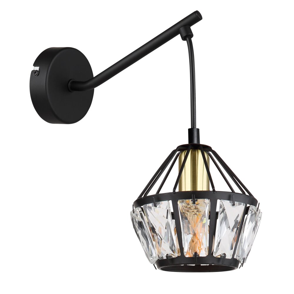 Globo LOIS Applique Ottone, Nero, 1-Luce