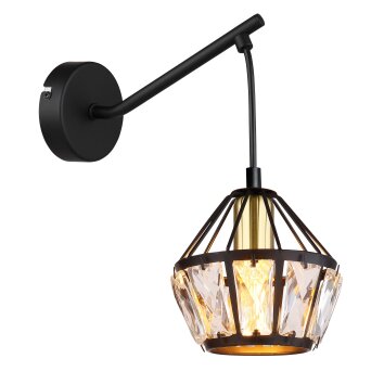 Globo LOIS Applique Ottone, Nero, 1-Luce