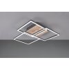 Reality Mobile Plafoniera LED Aspetto del legno, Nero, 1-Luce, Telecomando