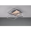 Reality Mobile Plafoniera LED Aspetto del legno, Nero, 1-Luce, Telecomando