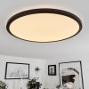 Tamesch Plafoniera LED Nero, 1-Luce, Telecomando