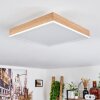 Salmi Plafoniera LED Marrone, Aspetto del legno, Bianco, 1-Luce