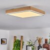 Salmi Plafoniera LED Marrone, Aspetto del legno, Bianco, 1-Luce