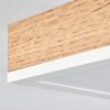 Salmi Plafoniera LED Marrone, Aspetto del legno, Bianco, 1-Luce