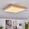 Salmi Plafoniera LED Marrone, Aspetto del legno, Bianco, 1-Luce