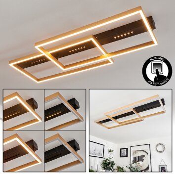 Cajean Plafoniera LED Nero, 1-Luce